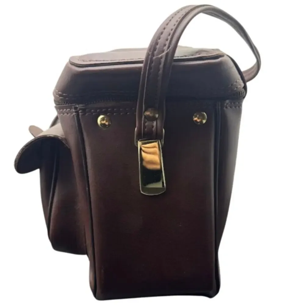 Sears Roebuck and Co Brown Leather Camera Bag T08-01 Korea